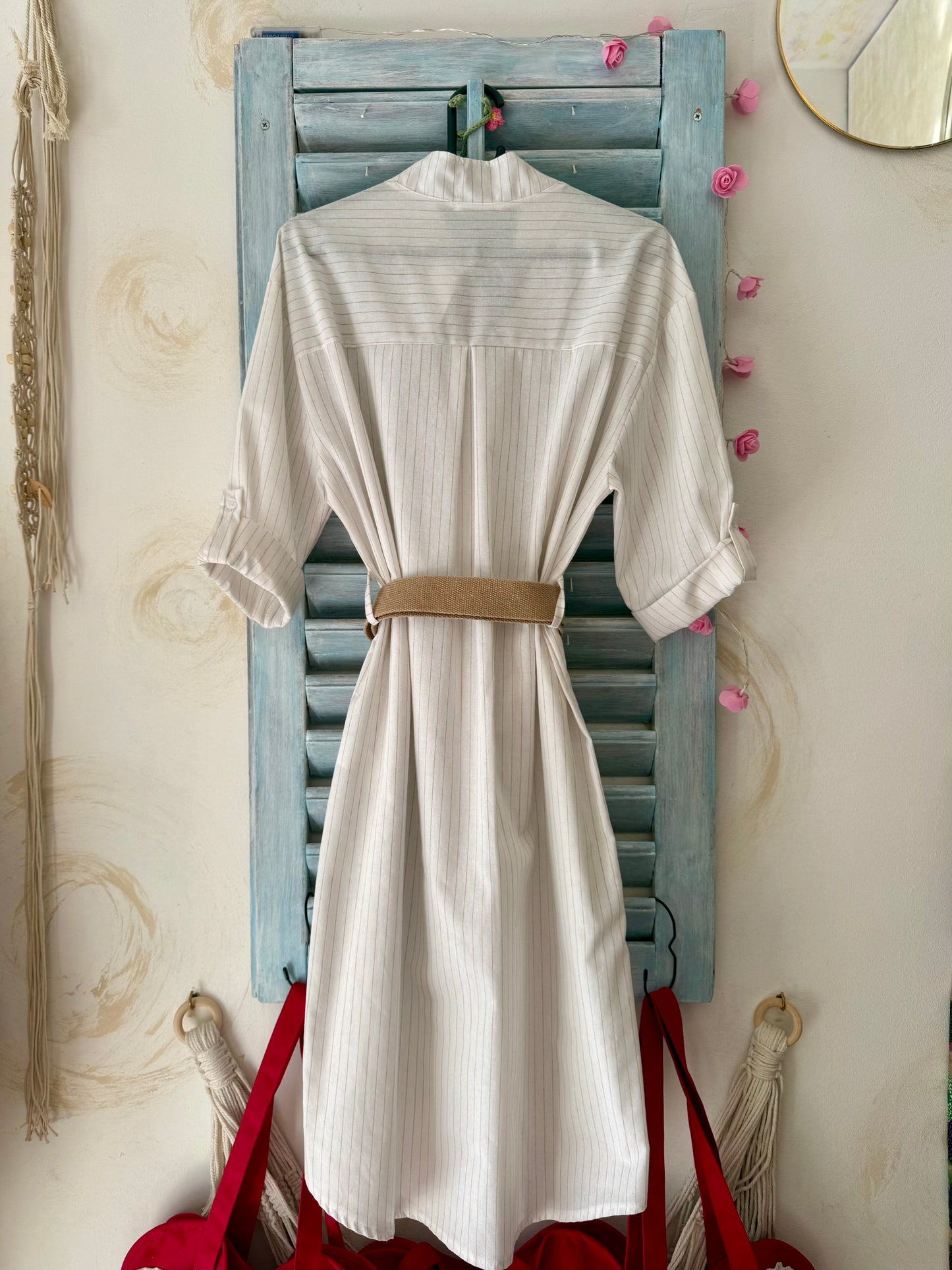 Haljina košulja Striped White