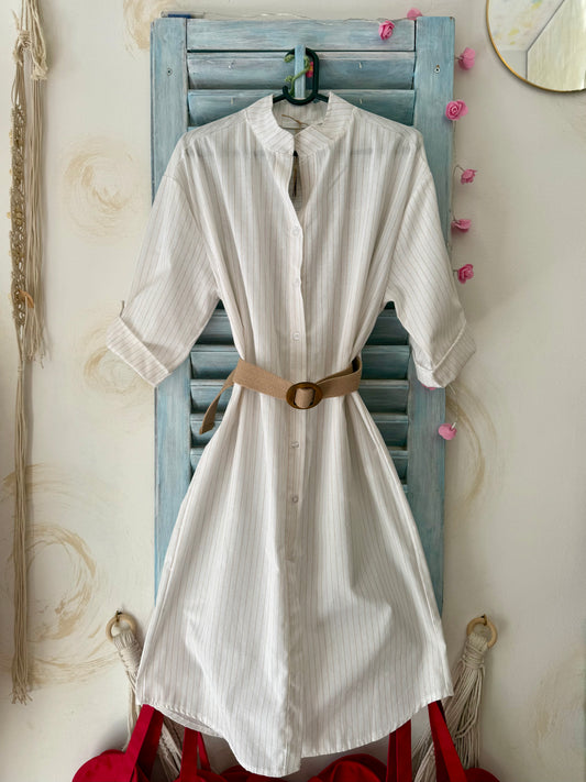 Haljina košulja Striped White